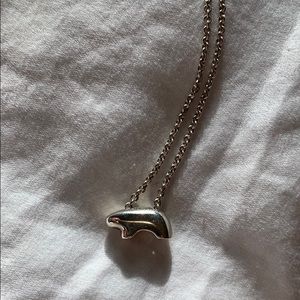 Sterling Silver Bear Necklace-The Golden Bear Vail